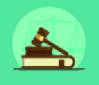 Judge gavel and book small