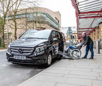 Wheelchair accessible taxi