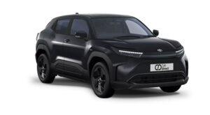 A black modern SUV taxi with sleek lines and LED headlamps, shown at a three-quarter angle on a white background. The front number plate reads Cab Direct.
