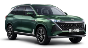 Shiny green SUV with modern design, distinctive front grille, LED headlamps, and black alloy wheels showcased on a white background—ideal for taxi fleets.