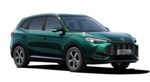 Green MG ZS cab.
